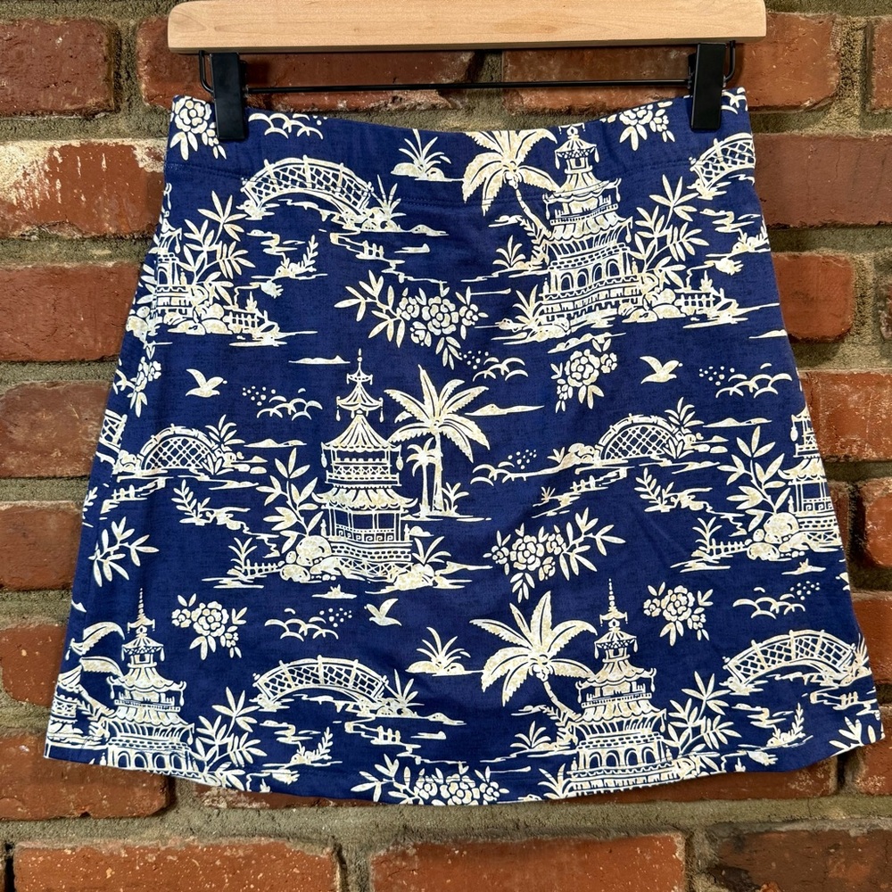 J.‎ Mclaughlin Briana Skort Size Small Navy/White Women's Tongsai Palms NWT